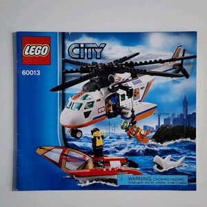 LEGO City 60013 Coast Guard Helicopter Instruction Manual Only Booklet No Bricks